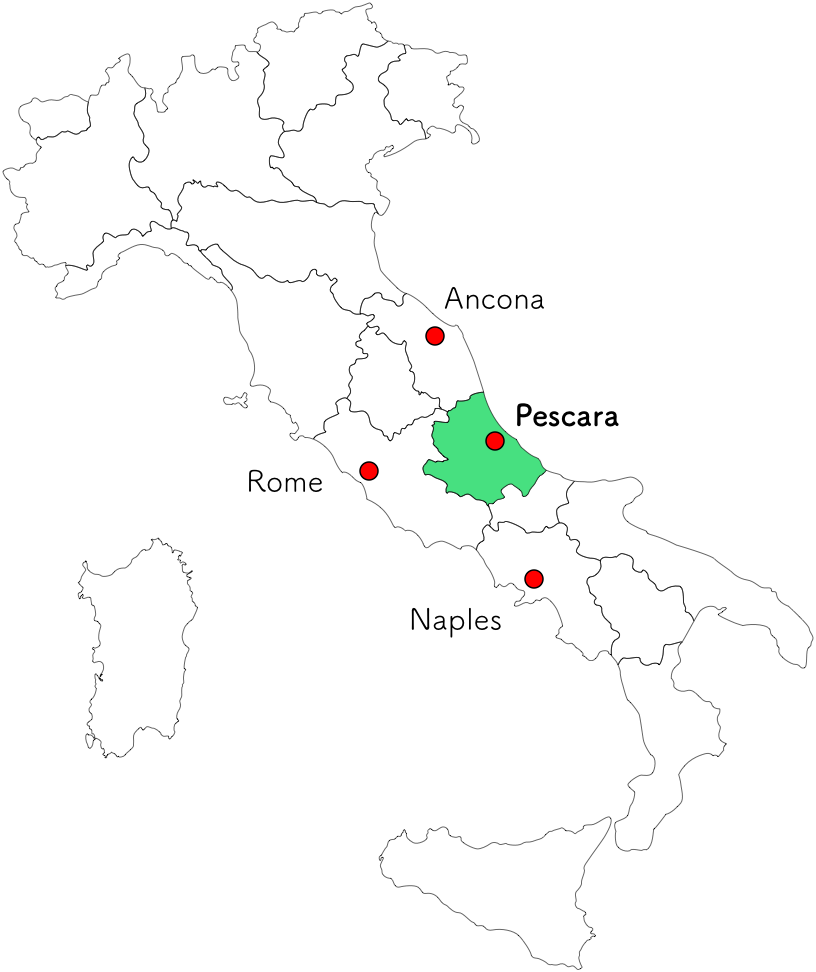 abruzzo map