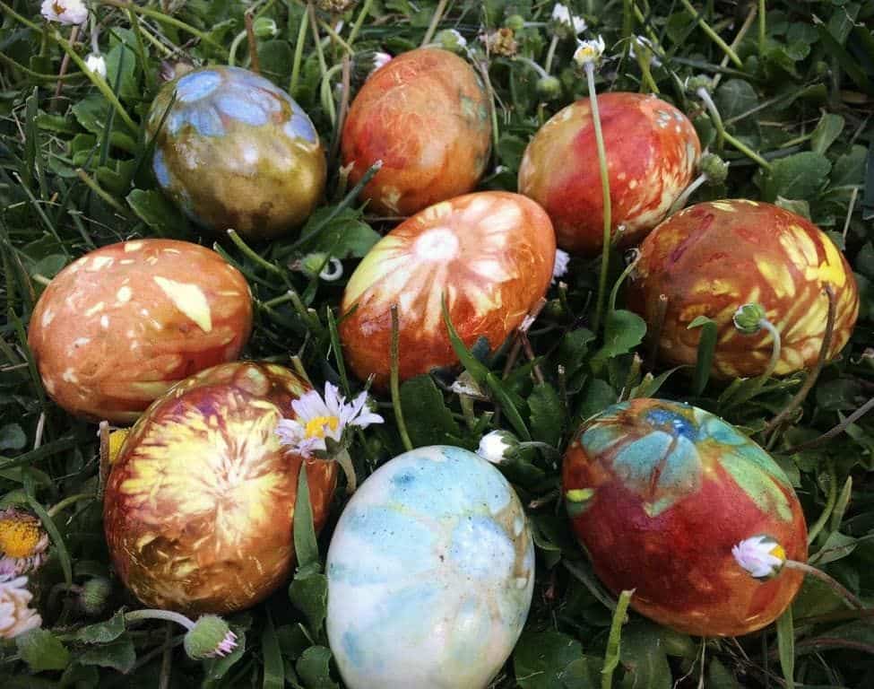 easter coloured eggs