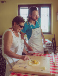 pasta making with nonna