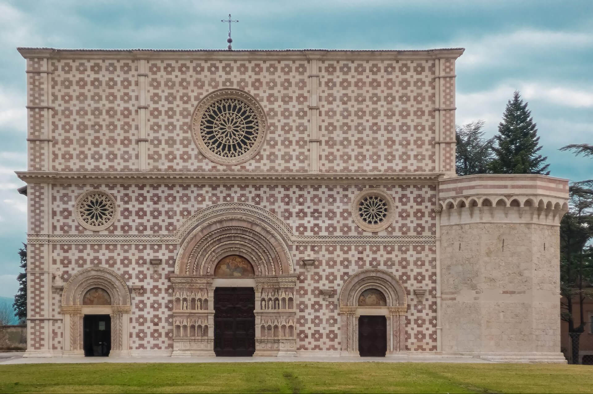 Facade of the Basilica of Santa Maria di Collemaggio